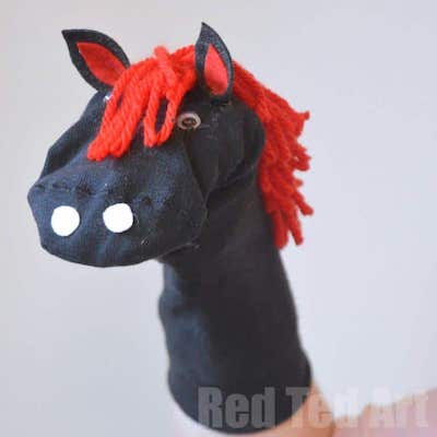 No Sew Horse Puppet by Red Ted Art