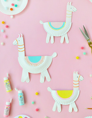 Paper Plate Llamas by Handmade Charlotte
