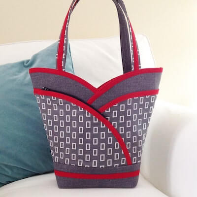 Petal Pockets Tote Bag Sewing Pattern by Cozy Nest Design