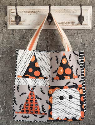 Quilt Block Tote Bag Pattern by The Polka Dot Chair