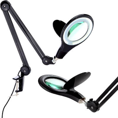 Brightech LightView PRO Adjustable Magnifying Glass with Light for Crafts
