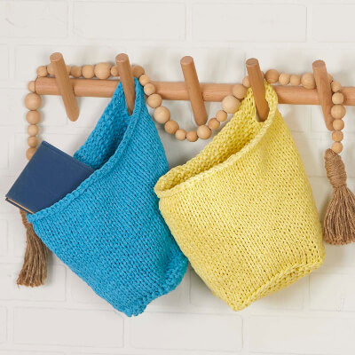 Modern Wall Hanging Storage Baskets by Willow Yarns