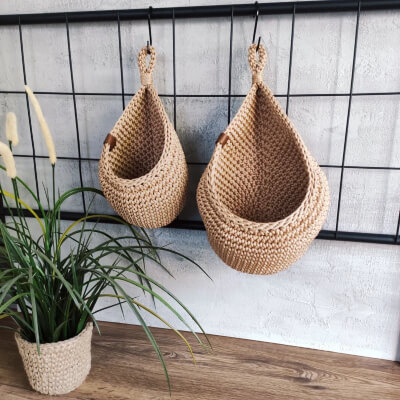 Vegetable Storage Hanging Basket by MakbushDesigns