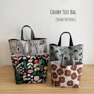 Chubby Tote Bag patrón de costura por Sotak Co