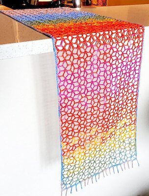 Floral Table Runner Crochet Pattern by Raine Eimre