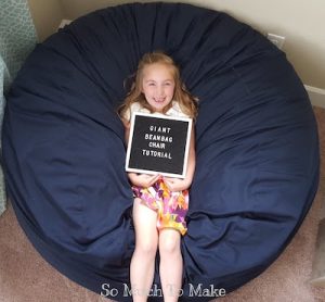 Giant Bean Bag Chair by So Much To Make