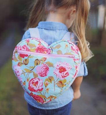 Heart Backpack Sewing Pattern by Sew Much Ado