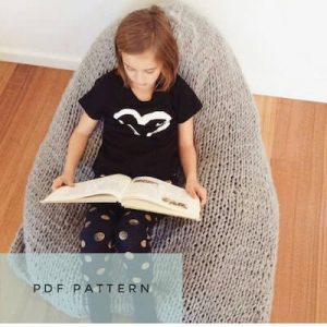 Knitted Bean Bag Pattern by No And El