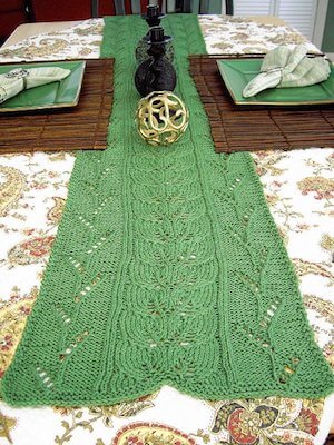 Meadowood Table Runner Knit Pattern by Jen Hagan