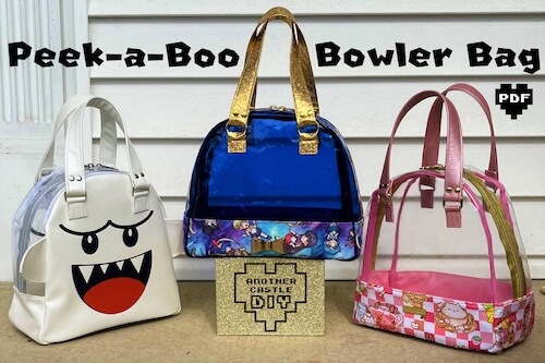 Peek-A-Boo Bowler Bag Sewing Pattern by Another Castle DIY
