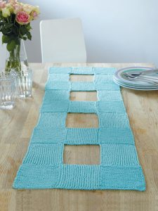 Rustic Table Runner Knitting Pattern by Cut Out And Keep