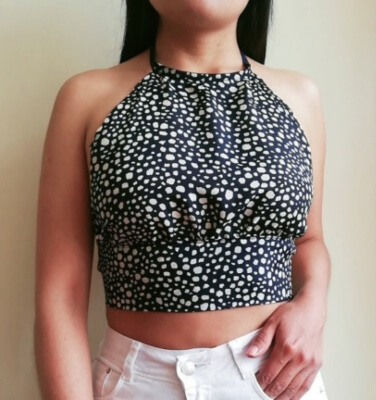 Amanda Halter Crop Top from PatternsByPatronfy