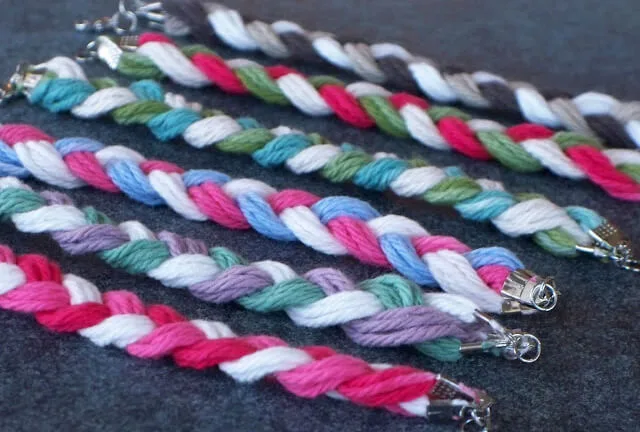 Braided Yarn Friendship Bracelets