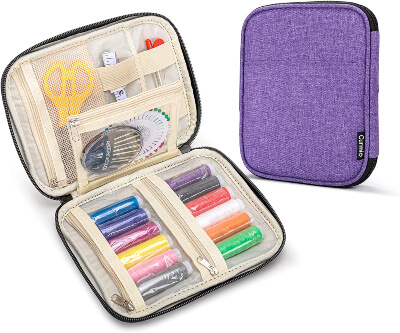 CURMIO Beginner Hand Sewing Kit for Travel and Emergency Repair