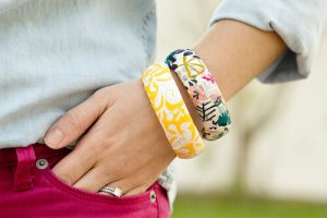 DIY Fabric Wrapped Bangle Bracelets by Sarah Hearts