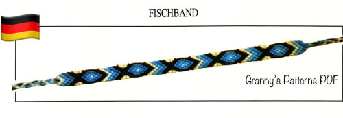 Fish Chevron Friendship Bracelet Pattern by GrannysPatternsPDF