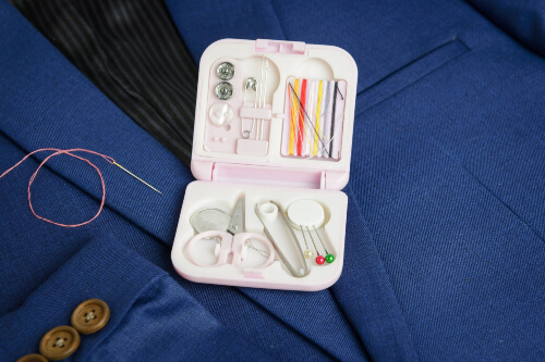 Travel sewing kit is a compact kit that includes everything you need to make small repairs