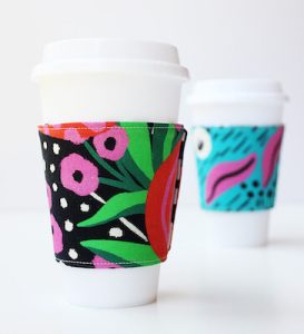 Easy Fabric Coffee Sleeve by Positively Splendid