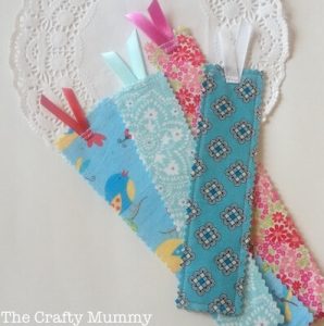 Fabric Scrap Bookmarks by The Crafty Mummy