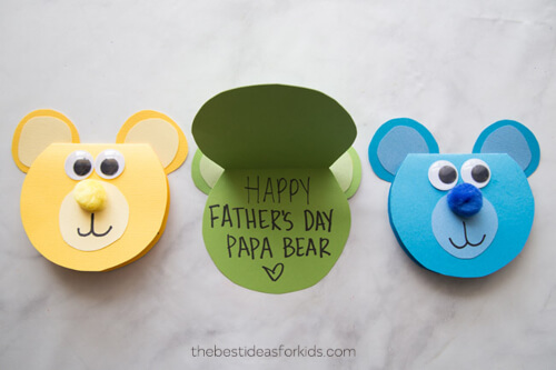 Bear Craft Cards from The Best Ideas for Kids