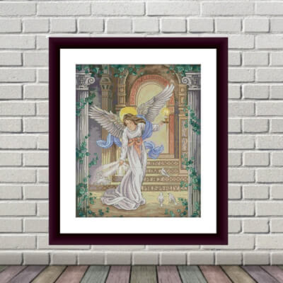 Holy Angel Counted Cross Stitch Pattern from CrossStitchTR