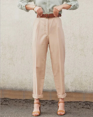Inès High Waisted Trousers Pattern by tintofmintPATTERNS
