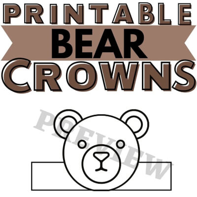 Printable Bear Crown Paper Craft from JoyfullyTeaching