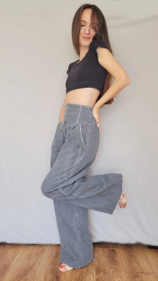 The Tate Trousers Ultra High Waist Pants Sewing Pattern by recreateful