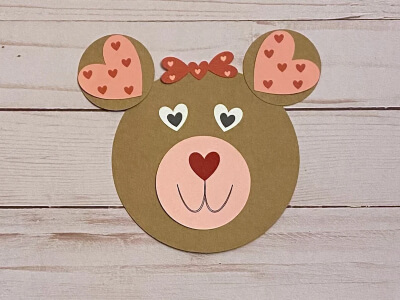 Valentine's Day Bear craft for Kids Kit from MaplesCrafts4Kids (1)