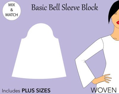 Women’s Basic Bell Sleeve Blouse Pattern by ByRAYENA