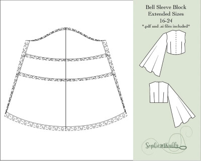 Womens Bell Sleeve Blouse Pattern by SophieMKublyDesign