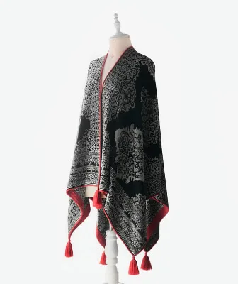 7 Different Types of Capes 7 Baby Alpaca Jacquard Ruana Shawl