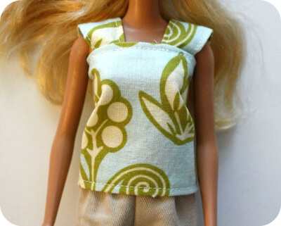 Barbie Cap Sleeve Shirt Tutorial by Craftiness is not Optional