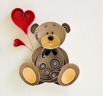 Bear Quilling Paper Art from LarissaZasadna