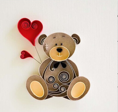 Bear Quilling Paper Art from LarissaZasadna