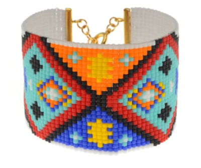 Coachella Inspired Beaded Bracelet by Kat from beadaholique