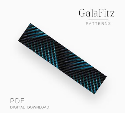Dark Blue Bead Loom Pattern by GalaFitz