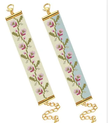 Flowers Bead Loom Bracelet Pattern by BeadsAndFantasy