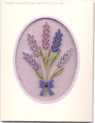 Lavender Posy Quilling Paper Greeting Card from Card Inspirations
