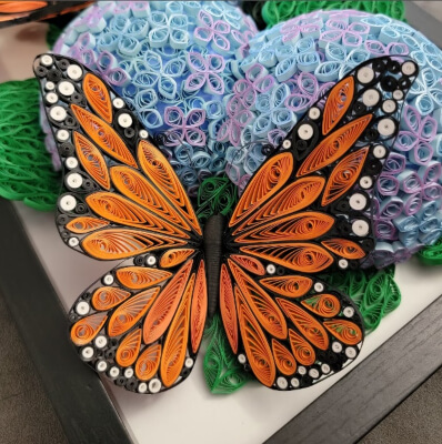 Monarch Butterfly 3D Paper Quilling Pattern from QuillingSupplies