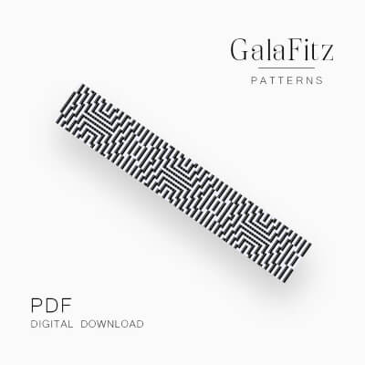 Optical Illusion Bead Loom Bracelet Making Pattern by GalaFitz