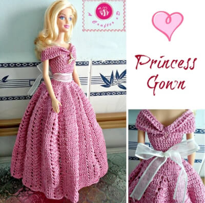 Princess Gown Crochet Pattern by BeACrafterxD