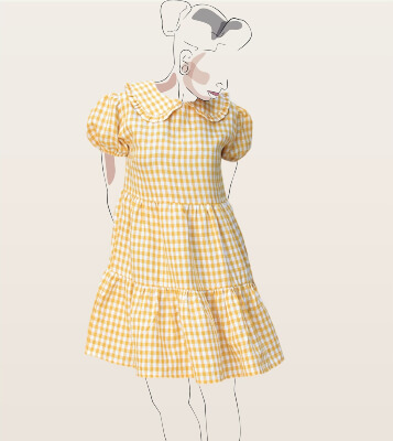 Willow Tiered Smock Dress with Collar by SewThisPattern