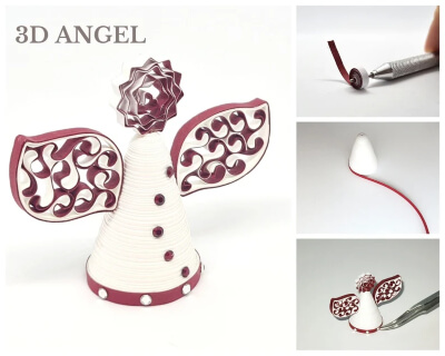 3D Angel Quilling Pattern from QuillingLT