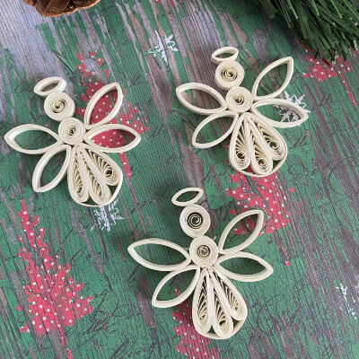 DIY Paper Quilling Angel Christmas Tree Ornament from Craftquiller