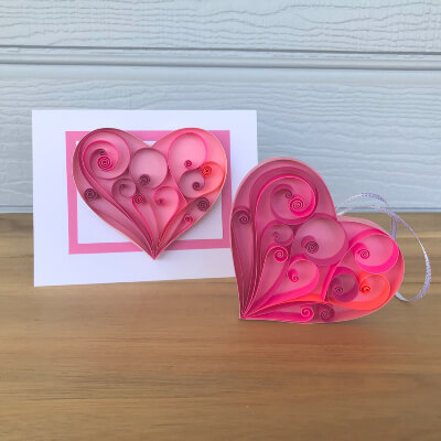 Love Flow Heart Paper Quilling for Kids from TambellaArts