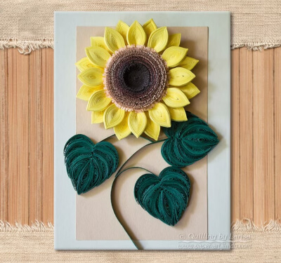 Paper Quilling Sunflower Tutorial from LarissaZasadna