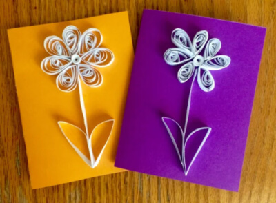Simple Quilled Flower Card Pattern from Instructables