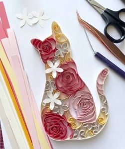 Gato Quilling Diseño por Sy Quilling