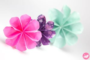 Easy 8 Petal Origami Flower Tutorial by Paper Kawaii